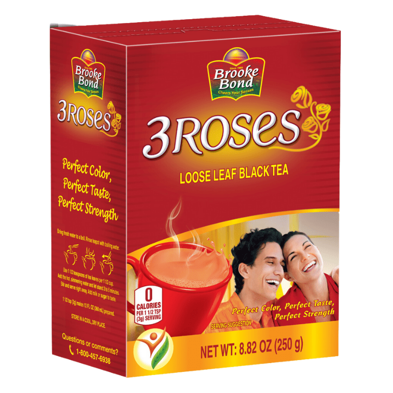 Brooke Bond 3 Roses Black Tea 250gm (Exp: 02.01.2026)