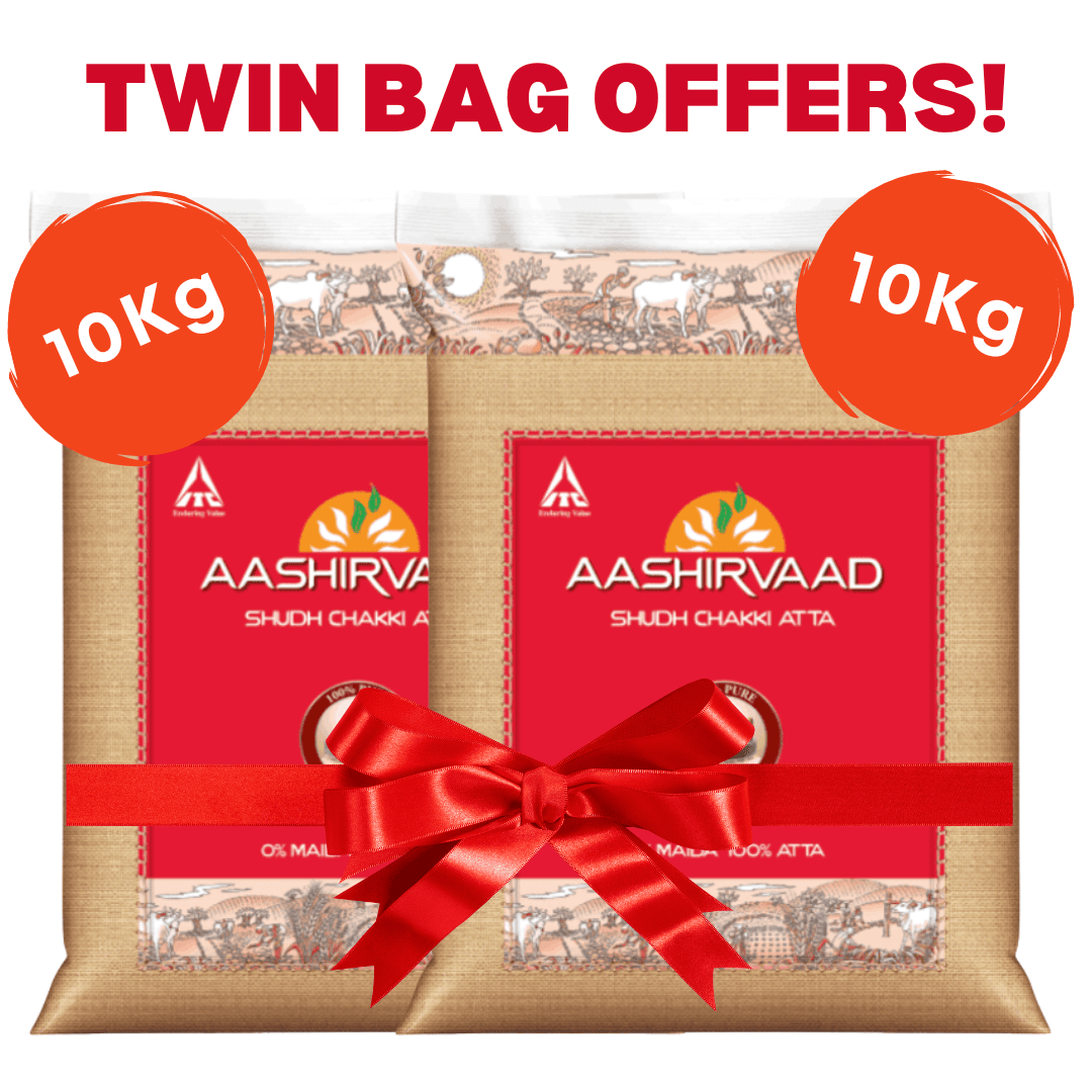 Aashirvaad Atta Mehl 20 kg (2 Doppelpackungen à 10 kg)