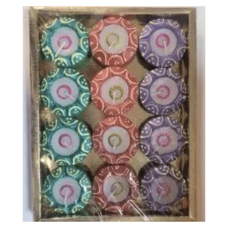 Diwali Clay Lamp wax fill (Diya)Set 12pc