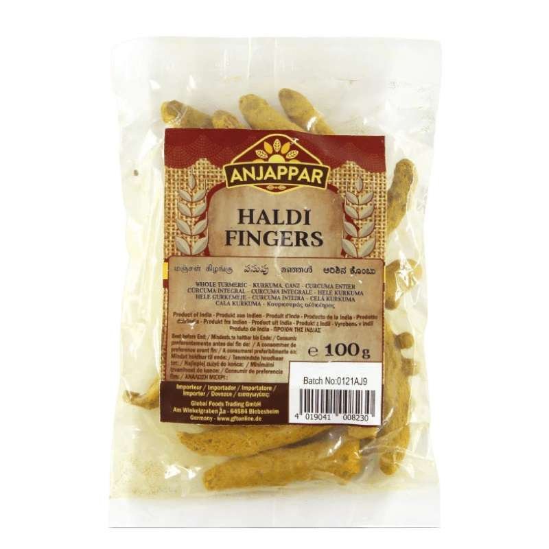 Anjappar Haldi (Turmeric) Whole Finger 100g
