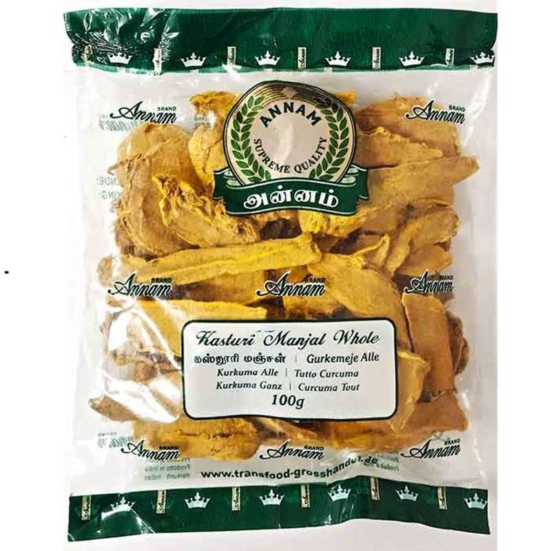 Annam Haldi Kasturi Manjal (Turmeric) Whole 100g (EXP 30.06.2026)
