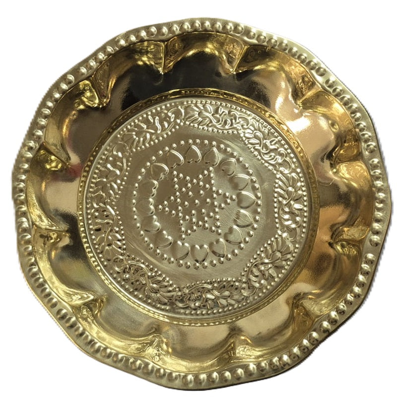 Brass Pooja plate Design small 1pc