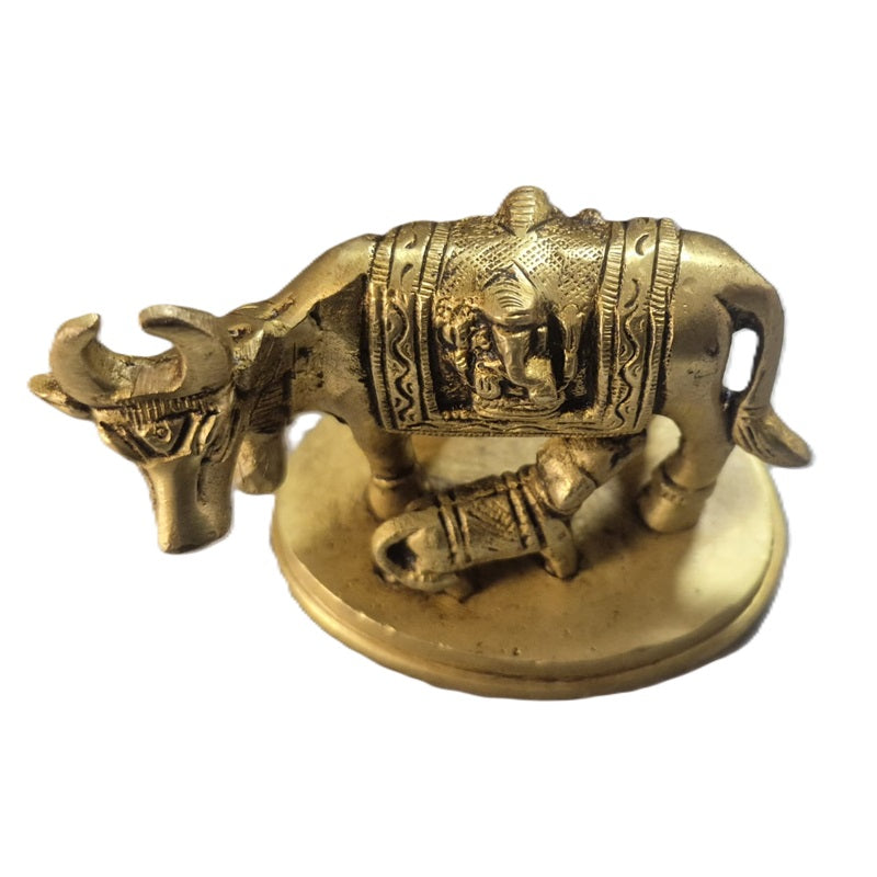 BRASS Cow and Calf Statue 1pc