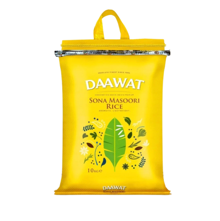 Daawat Sona Masoori Rice (Yellow Bag)10 kg