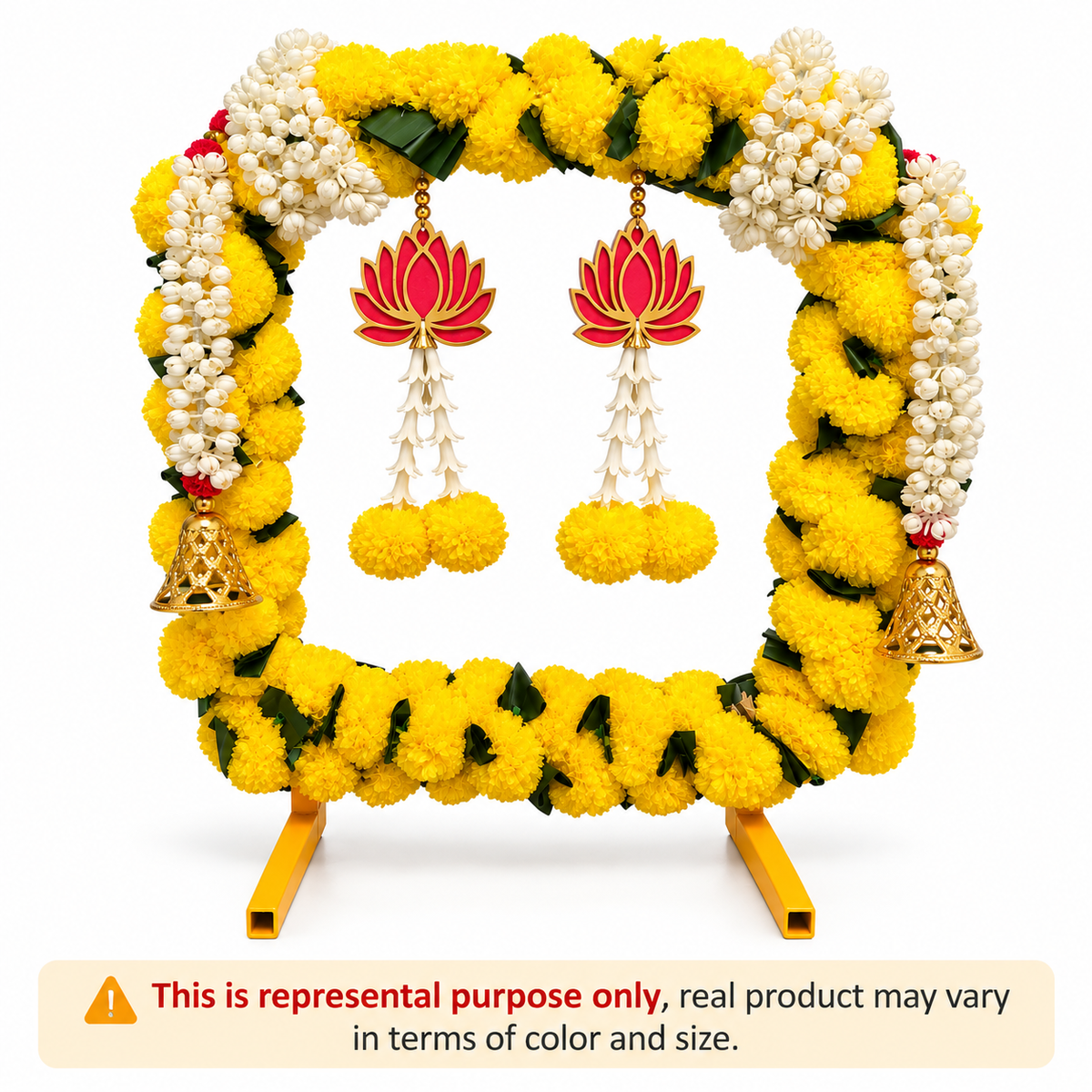 Ganesh Flower Backdrop Decoration (Square) 1pc