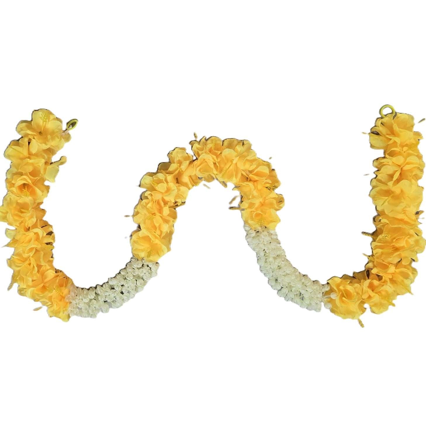 Hanging Flower / Thoran ~2m (White Jasmine, Yellow) 1pc