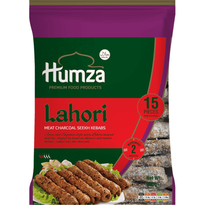Humza Lahori Charcoal Seekh Kebab (Mutton) (Frozen) 900g