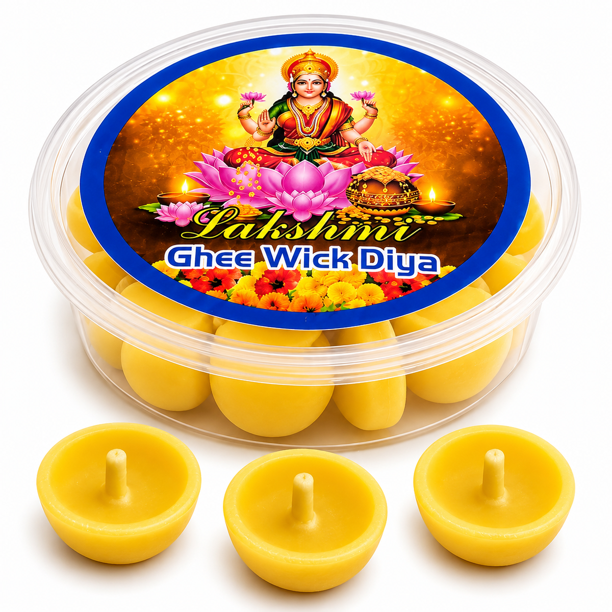 Lakshmi Ready made Cow Ghee Wicks 50pc