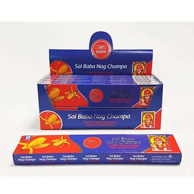 Heera Sai Baba NagaChampa Agarbatti 12 Stück – 1 Packung
