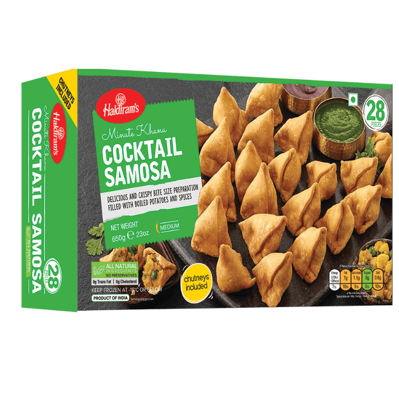 Haldirams Cocktail Samosa 28pc (Frozen) 650g