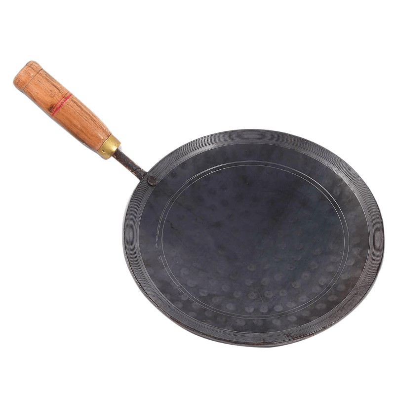 Iron Tawa with Wooden Handle