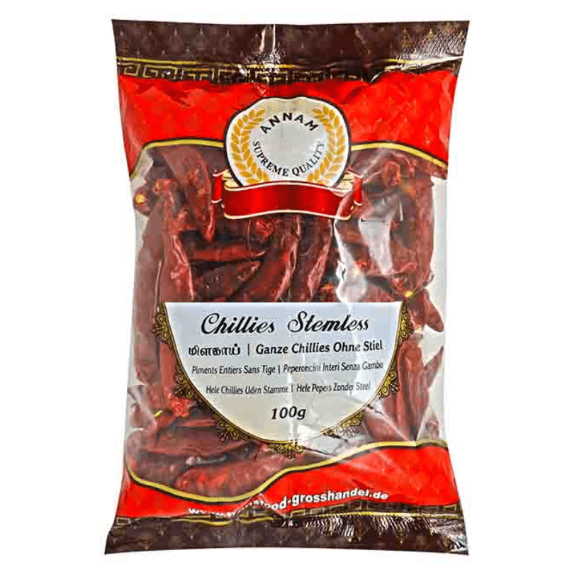Annam Dried Red Chilli (with stem) 100g