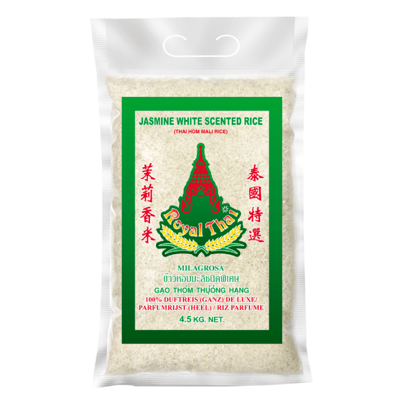 ROYAL THAI Jasmine white scented Long grain Rice 4.5kg