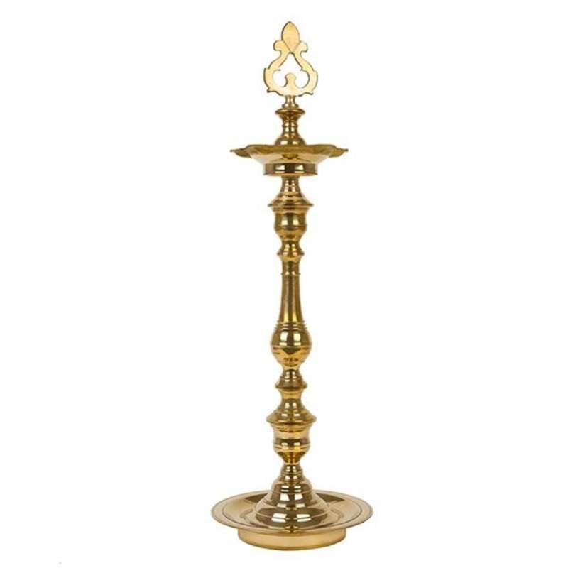 Brass Diya Stand Karaikudi No4 (Medium/Height:29cm) 1pc