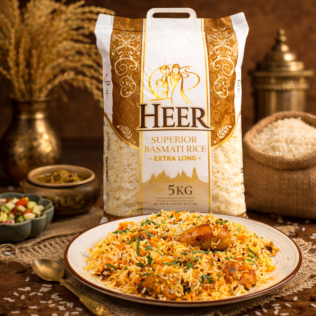Heer Long Grain Basmati Rice 5KG