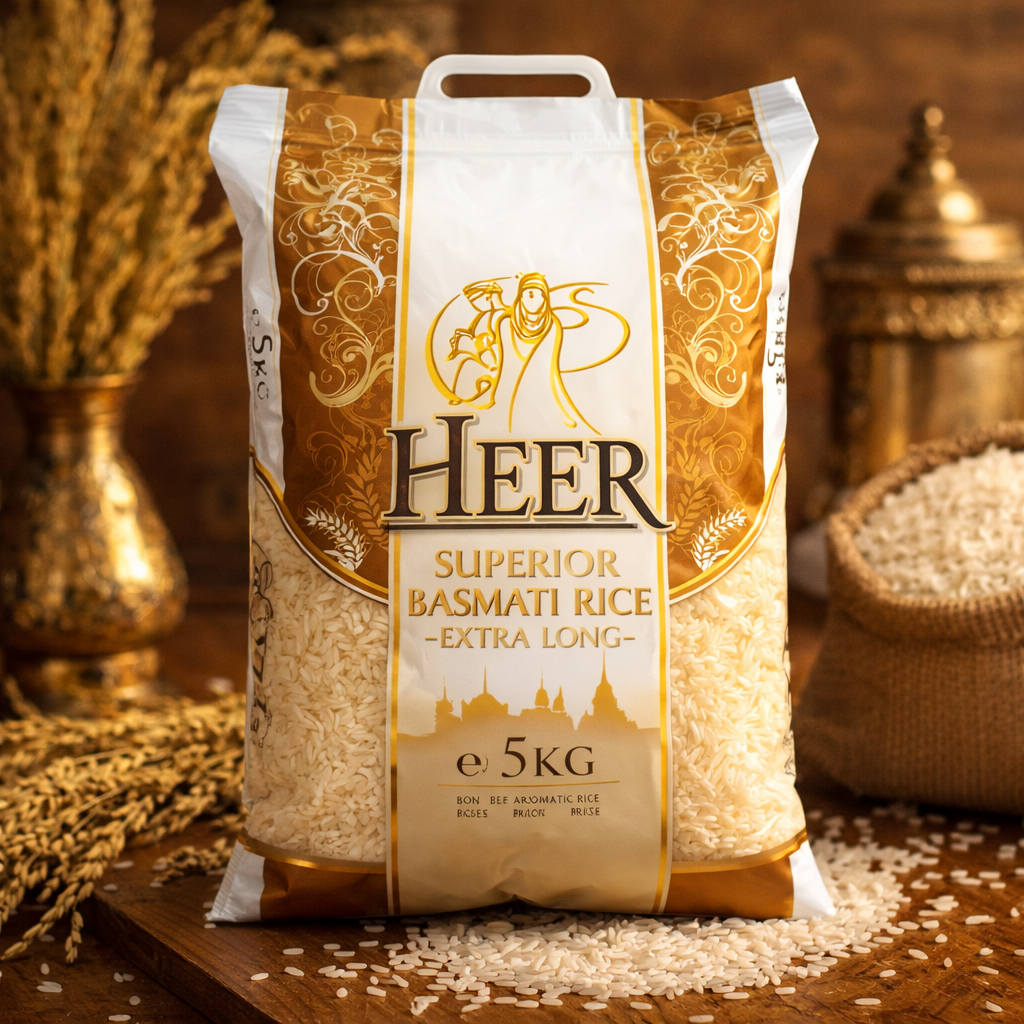 Heer Long Grain Basmati Rice 5KG