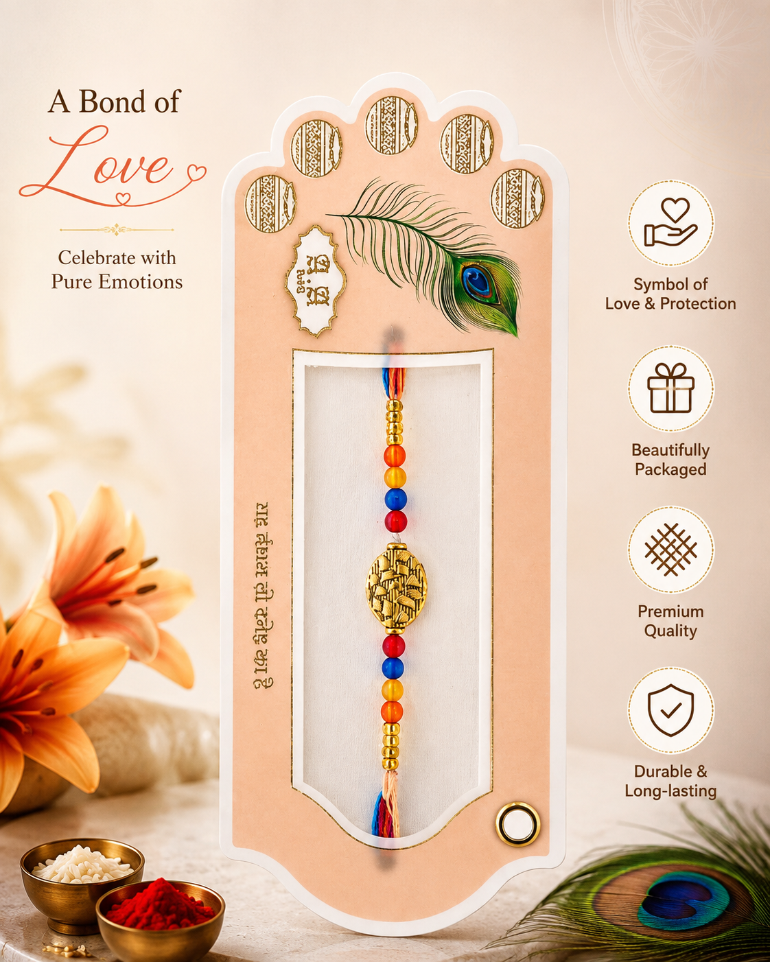 Rakhi 1 Stück (Design 2)