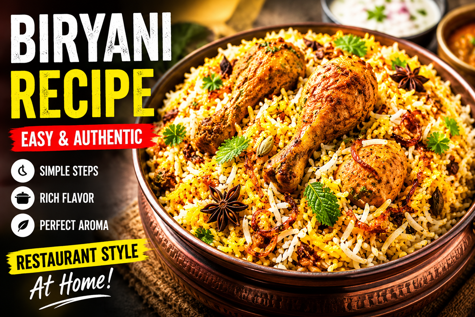 Best Chicken Biryani Recipe – Easy Homemade Restaurant Style Biryani