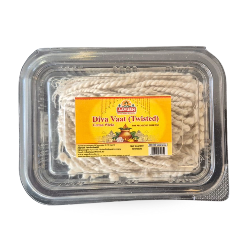 Aayush Pooja Cotton wicks Long Twisted 100pc