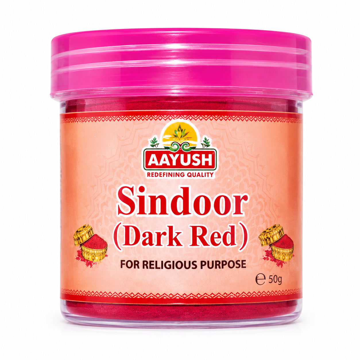 Aayush Sindoor Powder (Dark Red) 50g