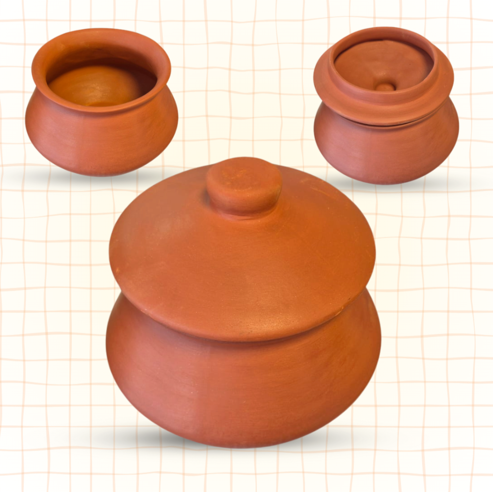 Annam Clay pot for Curry with lid 1pc