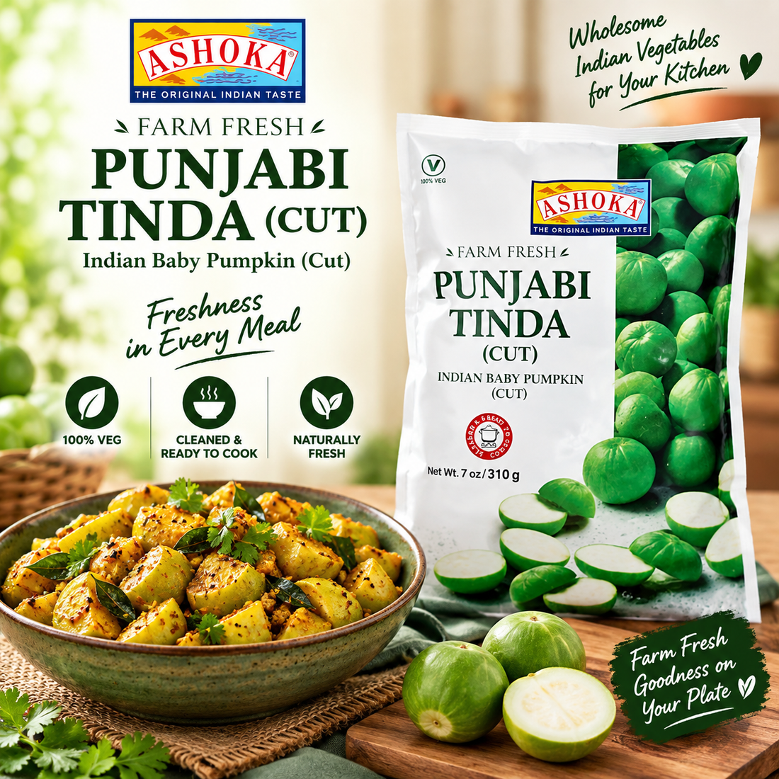 Ashoka Punjabi Tinda Cut (Frozen) 310g
