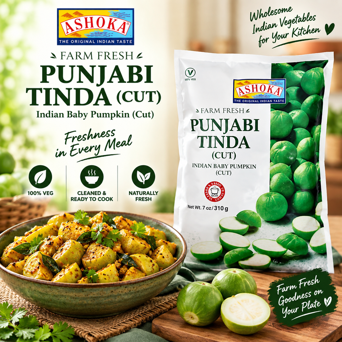 Ashoka Punjabi Tinda Cut (Frozen) 310g