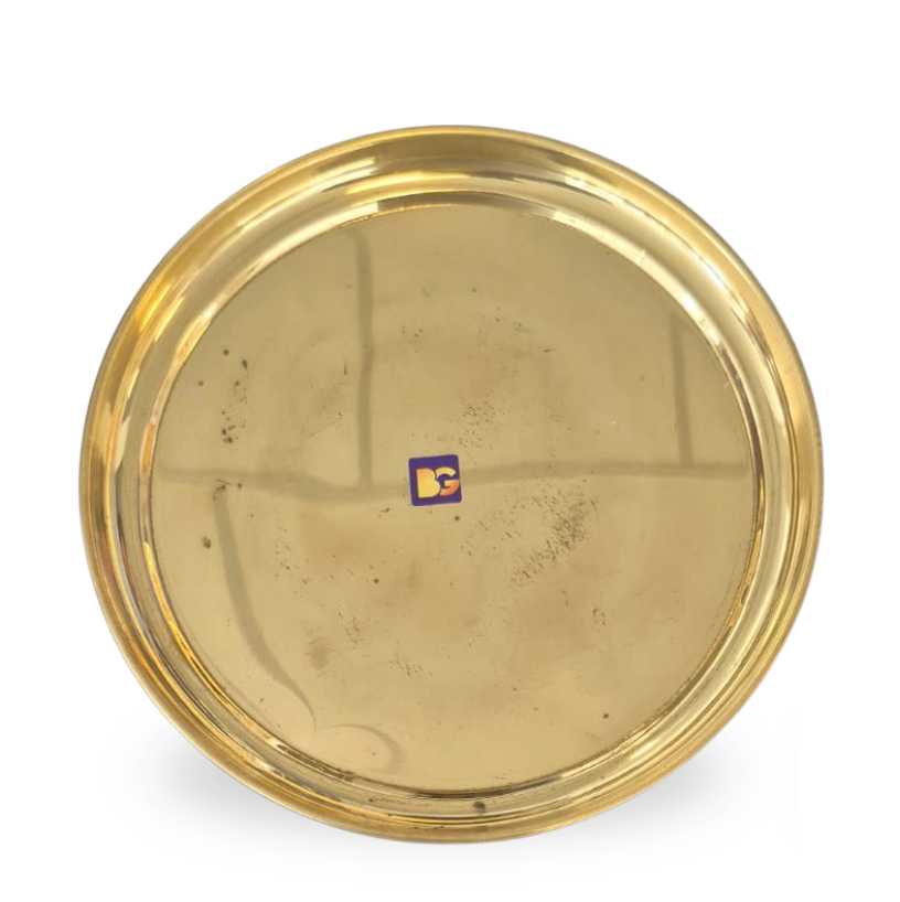 Brass Pooja plate Plain 1pc
