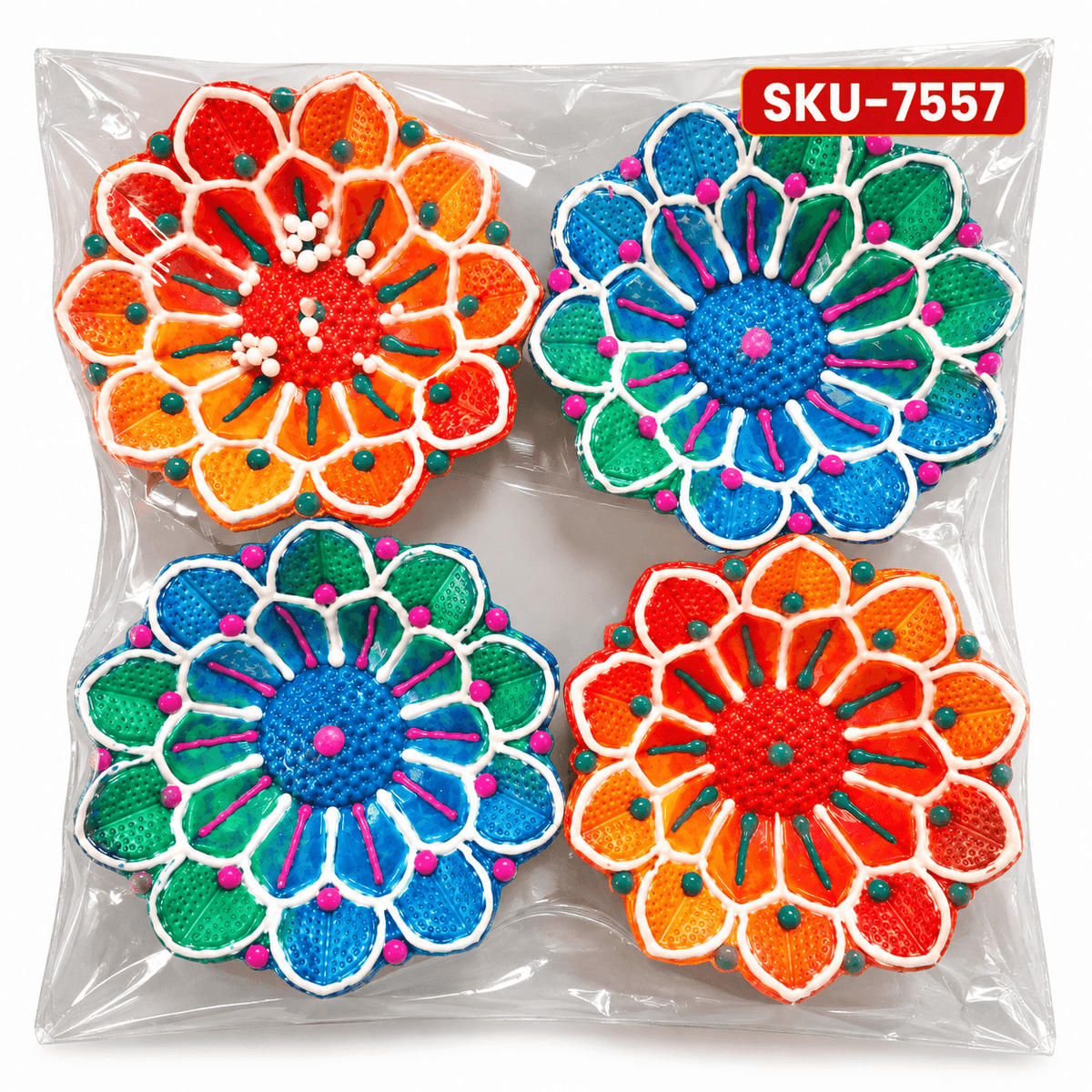 Diwali-Tonlampen-Wachsfüllung (Diya) Design 5, 1 Stück