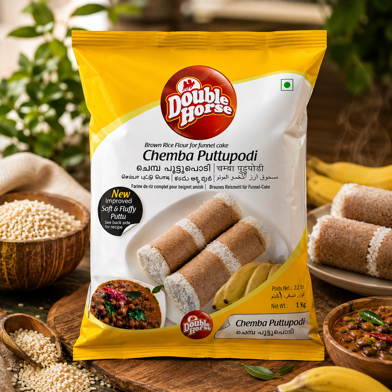 Double Horse Chemba Puttu Podi 1kg