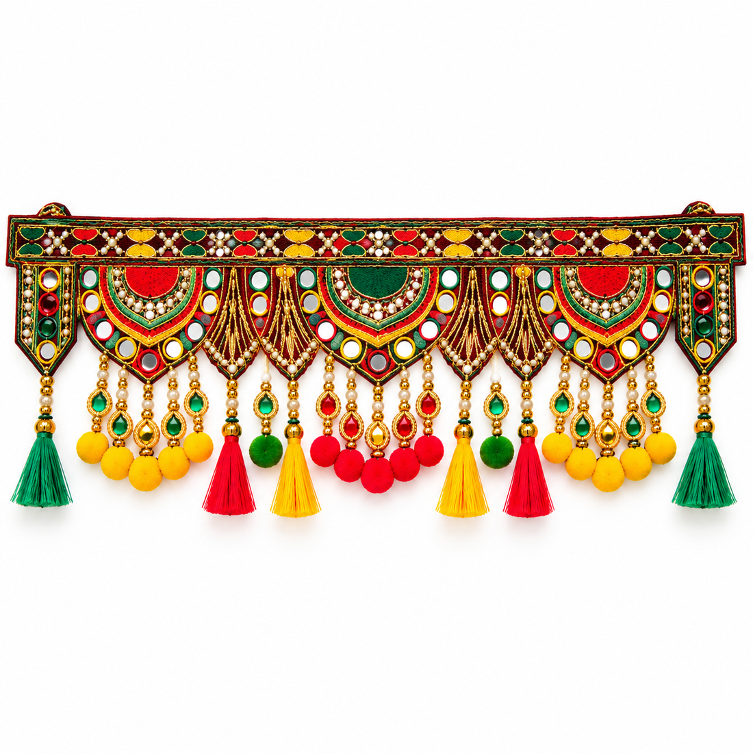 Hanging Fancy Cloth Thoran (D31 design ~1m) 1pc