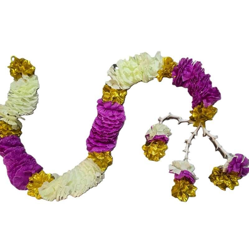 Hanging Flower / Thoran ~2m (Purple, Gold, White)  1pc