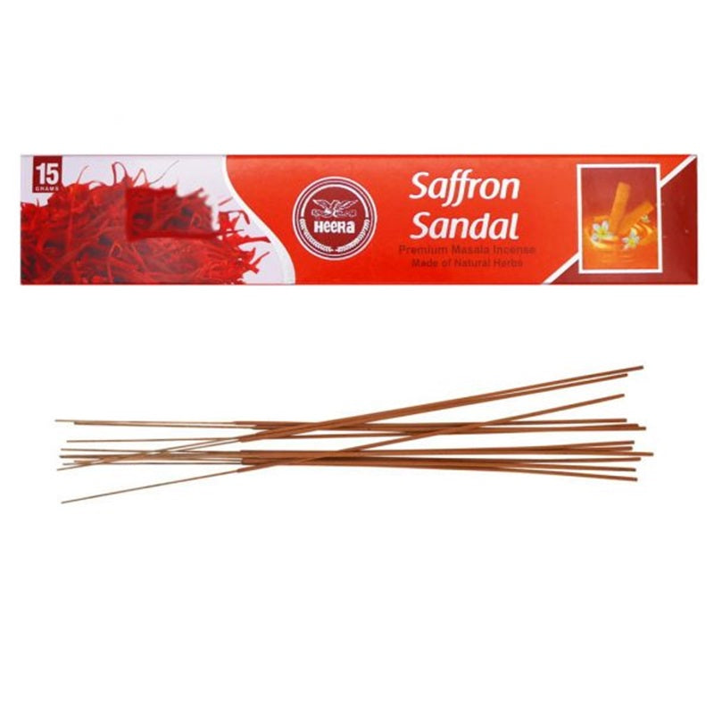 Heera Saffron Sandal Agarbatti 12pc - 1 pack