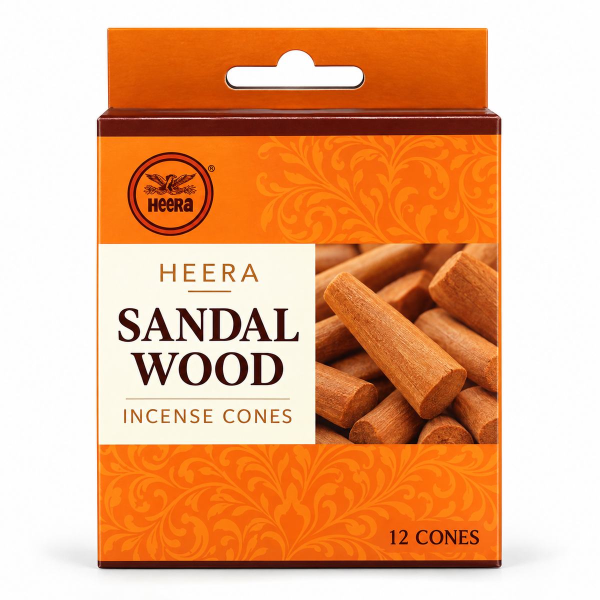 Heera Sandal Wood Dhoop/Incense cones 12pc - 1 pack