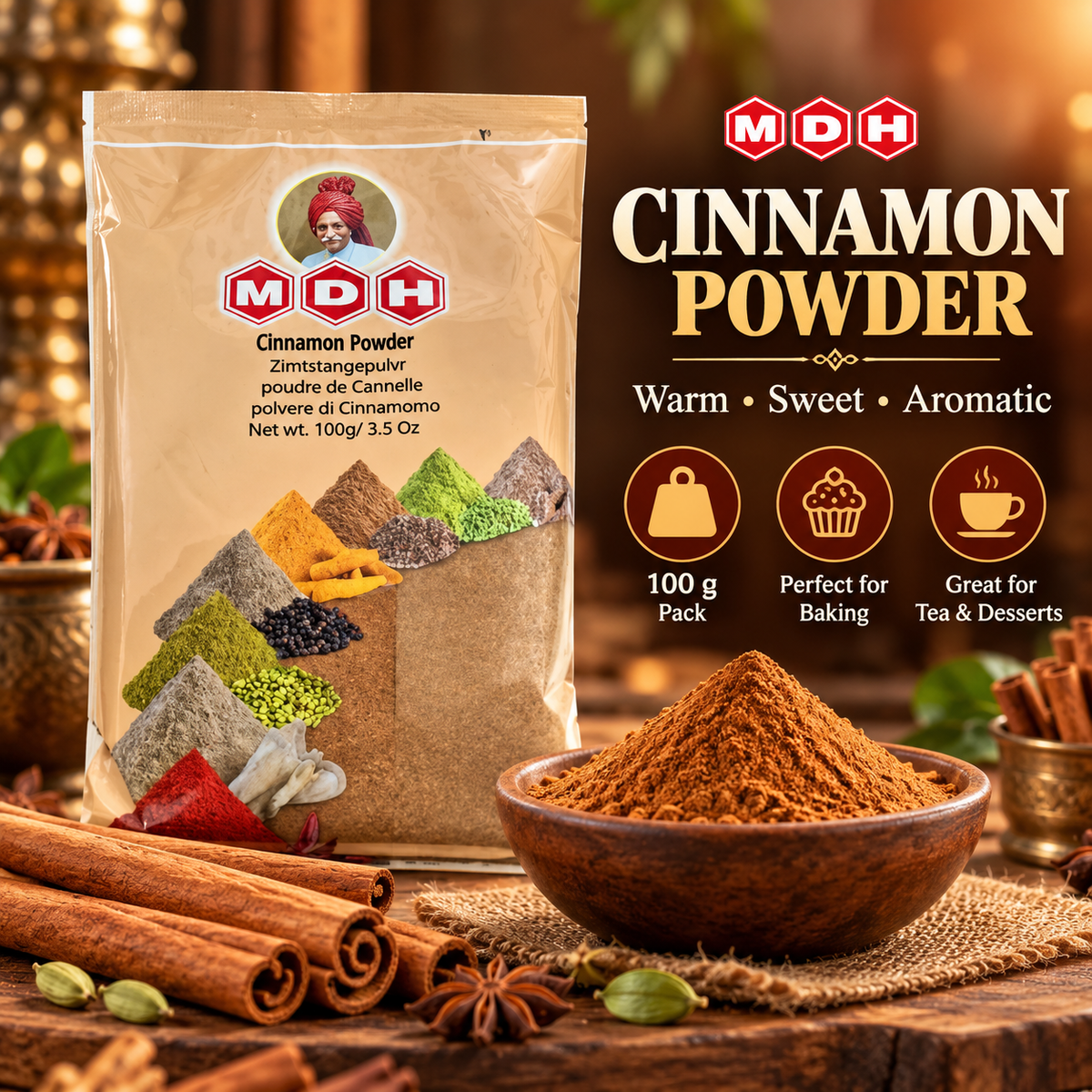 MDH Cinnamon (Dalchini) Powder 100g