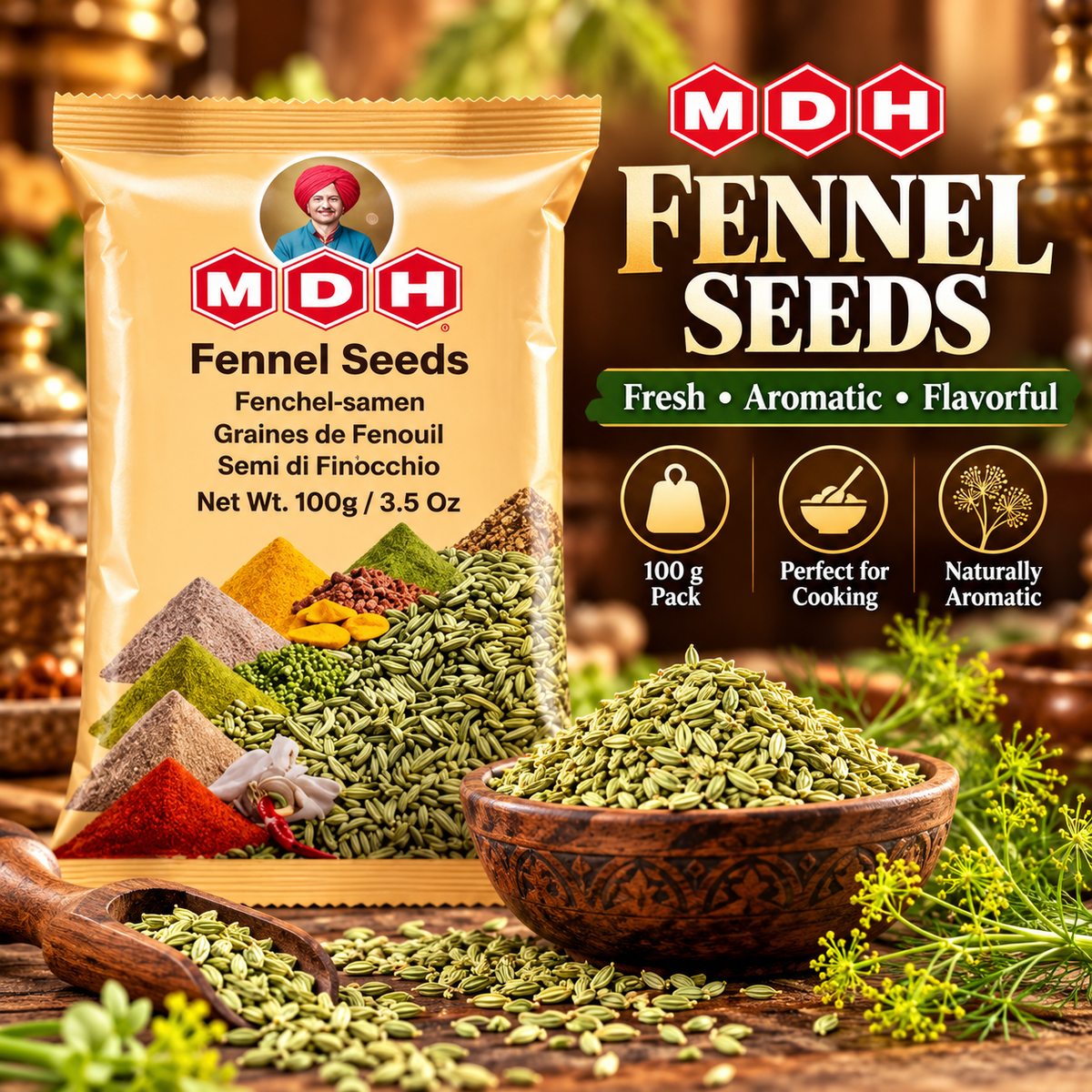 MDH Fennel Seeds (Saunf) 100g