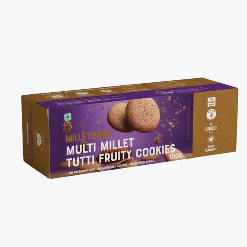 Millet Bank Tutti Fruity Cookies (Multi Millet) 100g