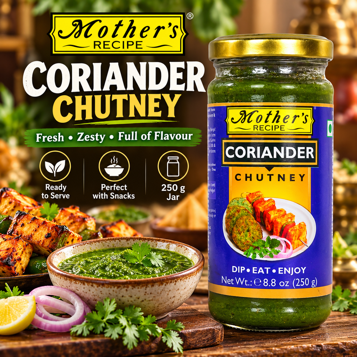 Mothers Recipe Coriander Chutney 250g