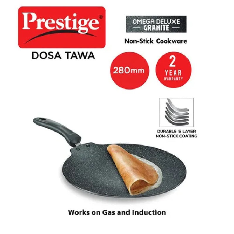 Prestige Omega Dosa Tawa (Granite Finish) 280mm
