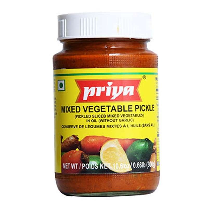 Priya Mixed Veg Pickle (With out Garlic) 300g
