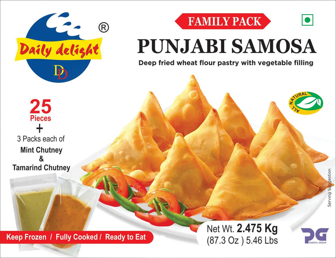 Daily Delight Punjabi Samosa Frozen (Family pack) 2.475kg