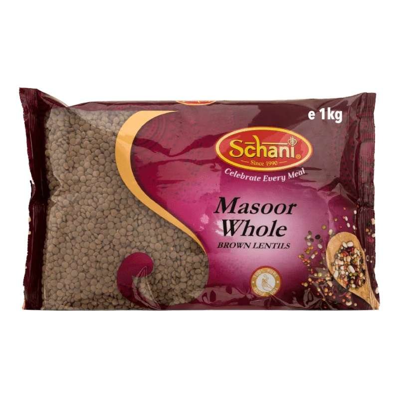 Schnai Lentils Whole Brown(Masoor) 1kg