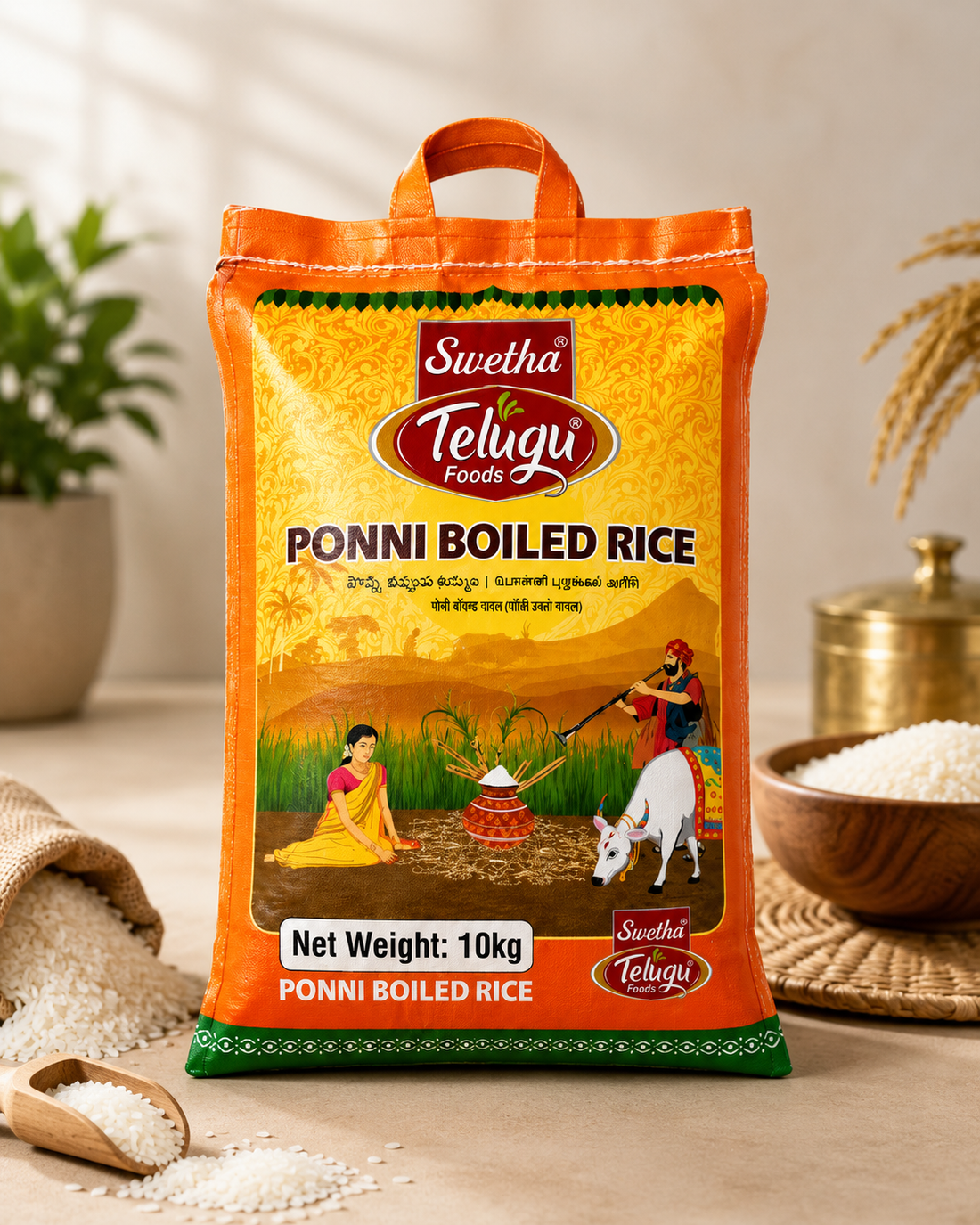 Telugu Ponni Boiled Rice 10kg