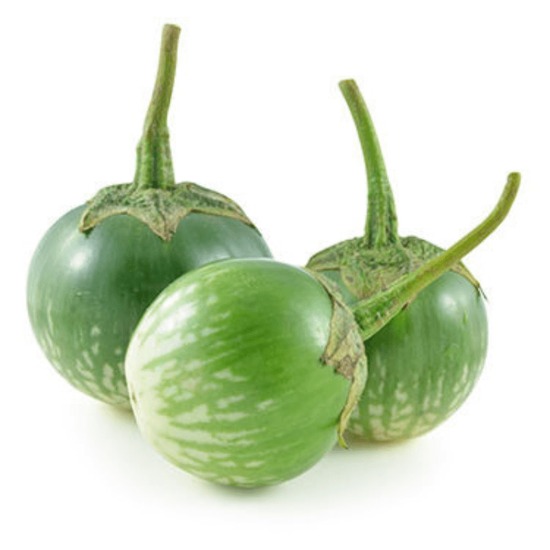 Thailändische Aubergine (Grüne/weiße runde Aubergine) 1kg