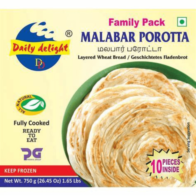 Daily Delight Malabar Paratha (Family Pack Frozen)  750g