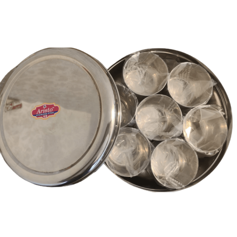 Aristo Masala Dabba Stainless Steel (See Through) 1pc