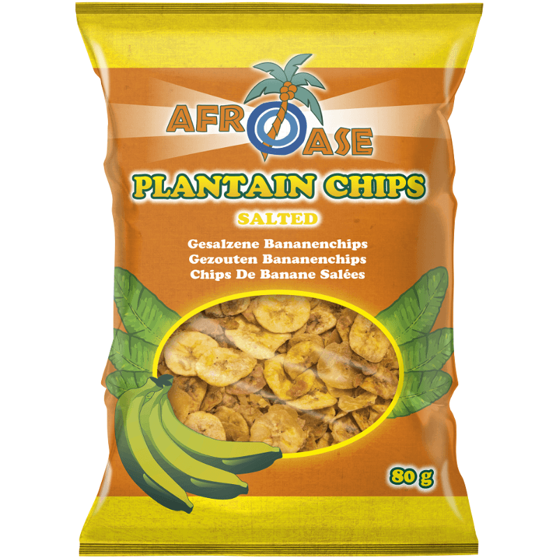 Afroase Banana Chips Salted 80g