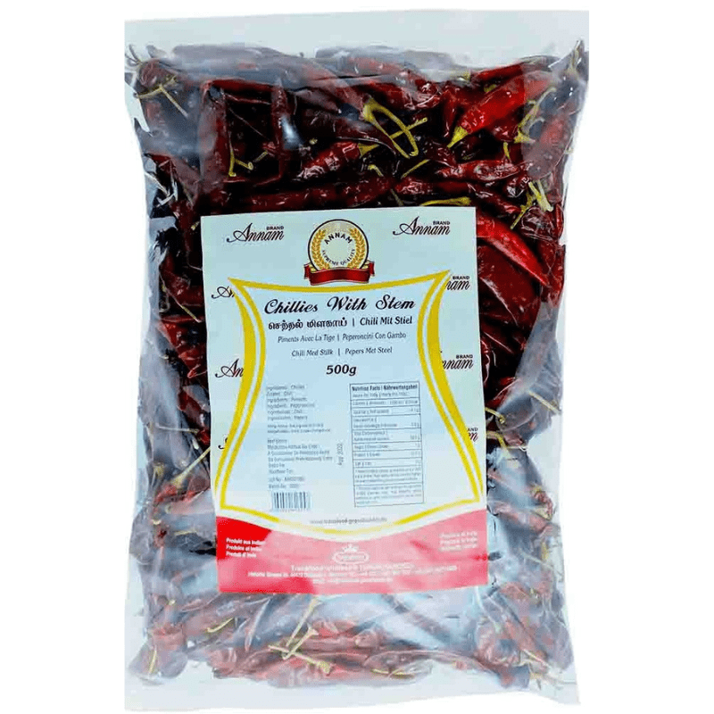 Annam Getrocknete rote Chilischoten (stielos) 100g