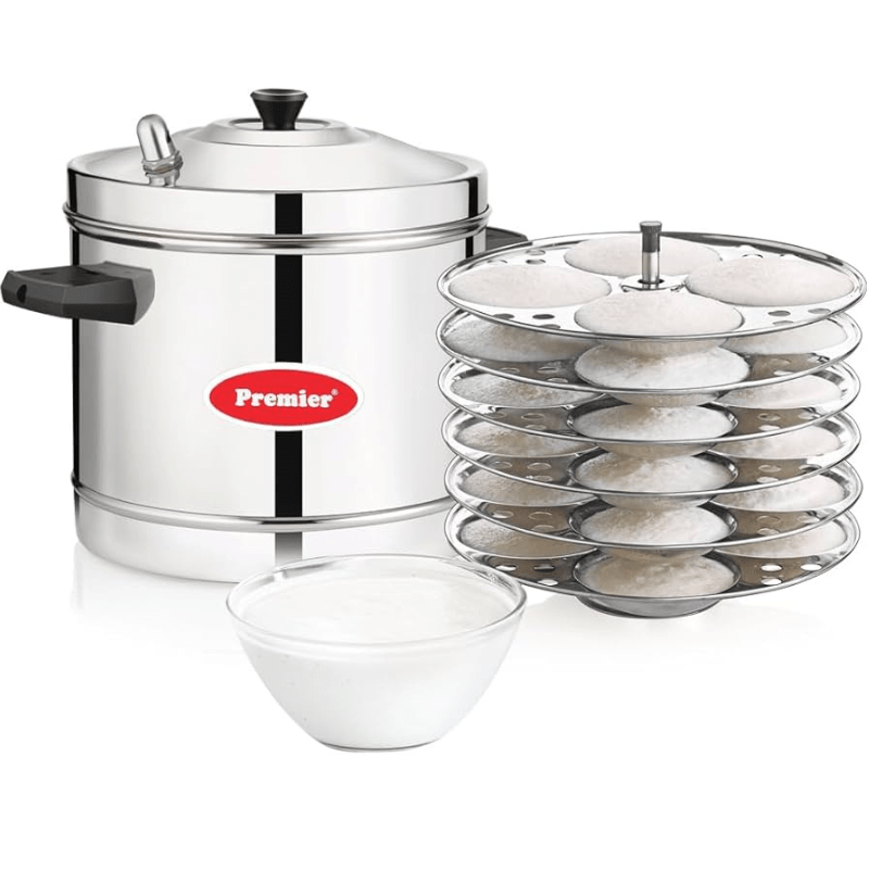 Premier Stainless Steel Idli Cooker with 6plates 1pc
