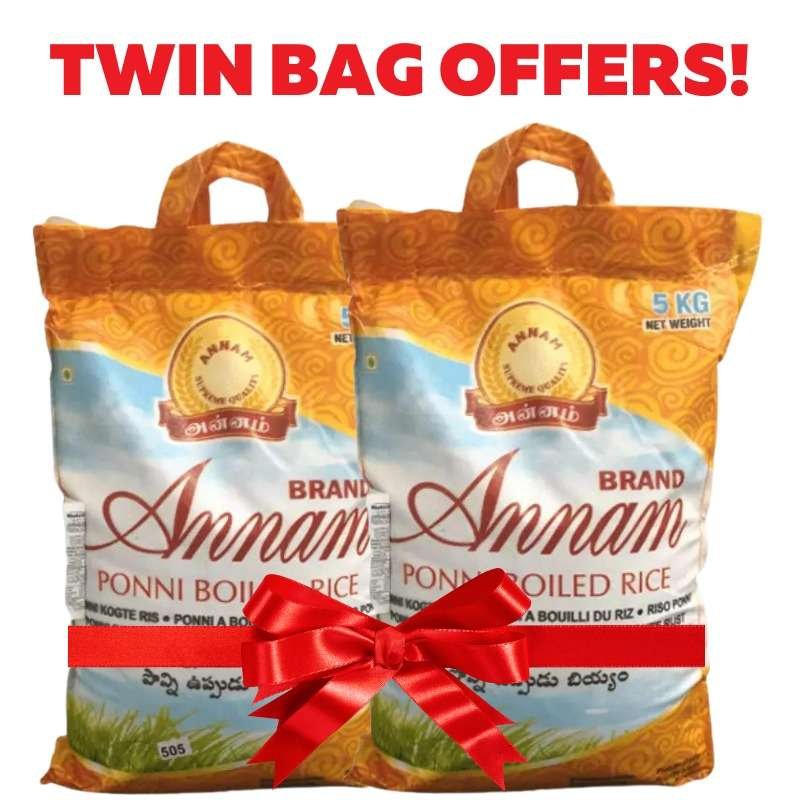 Annam Ponni Boiled Rice 20kg (2 Twin bags x10kg)